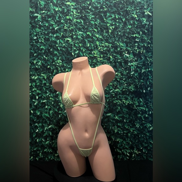 Other - BOGO FINAL SALE PRICE Lime Green Slingshot Exotic Dancewear Stripper OUTFIT
